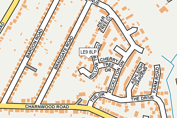 LE9 8LP map - OS OpenMap – Local (Ordnance Survey)