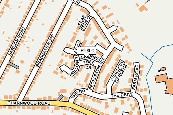 LE9 8LQ map - OS OpenMap – Local (Ordnance Survey)