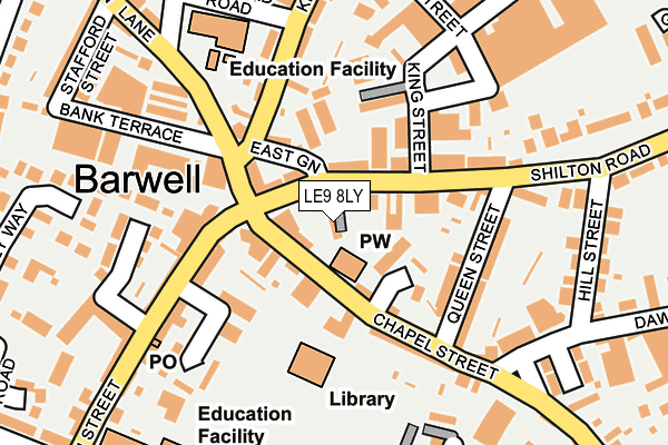 LE9 8LY map - OS OpenMap – Local (Ordnance Survey)