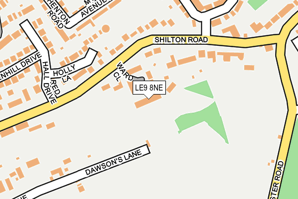 LE9 8NE map - OS OpenMap – Local (Ordnance Survey)