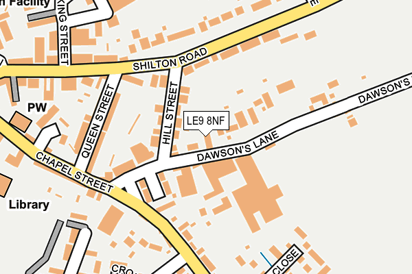 LE9 8NF map - OS OpenMap – Local (Ordnance Survey)