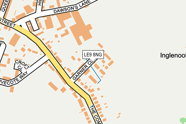 LE9 8NG map - OS OpenMap – Local (Ordnance Survey)