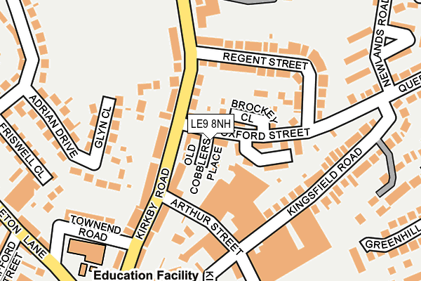 LE9 8NH map - OS OpenMap – Local (Ordnance Survey)