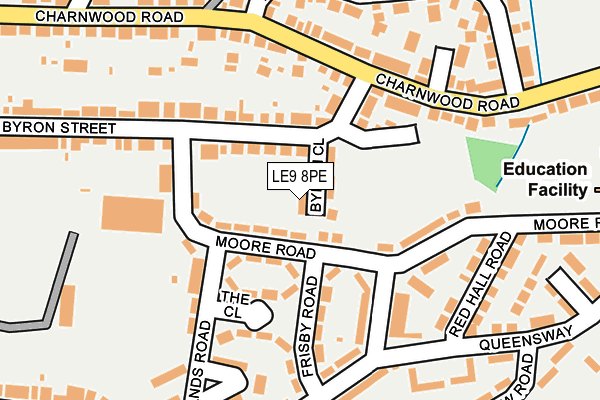 LE9 8PE map - OS OpenMap – Local (Ordnance Survey)