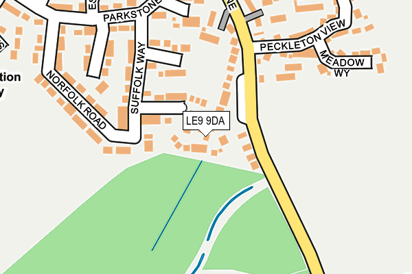 LE9 9DA map - OS OpenMap – Local (Ordnance Survey)