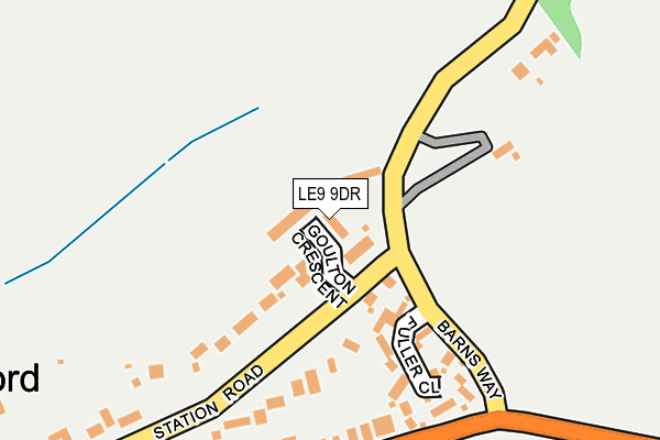 LE9 9DR map - OS OpenMap – Local (Ordnance Survey)