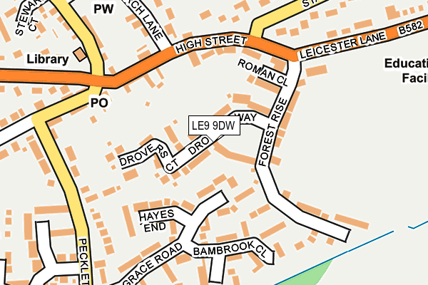 LE9 9DW map - OS OpenMap – Local (Ordnance Survey)