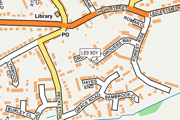 LE9 9DY map - OS OpenMap – Local (Ordnance Survey)