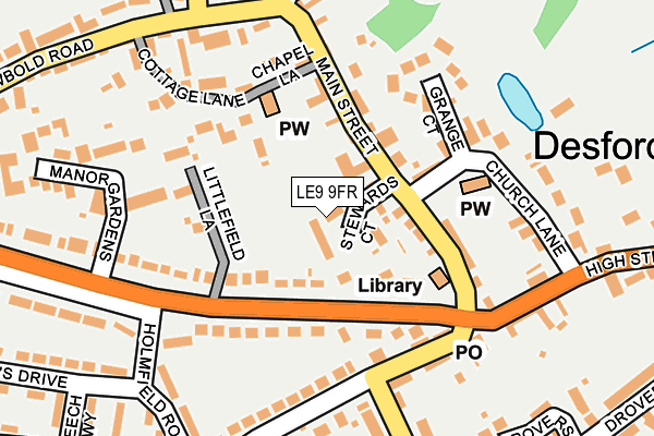 LE9 9FR map - OS OpenMap – Local (Ordnance Survey)