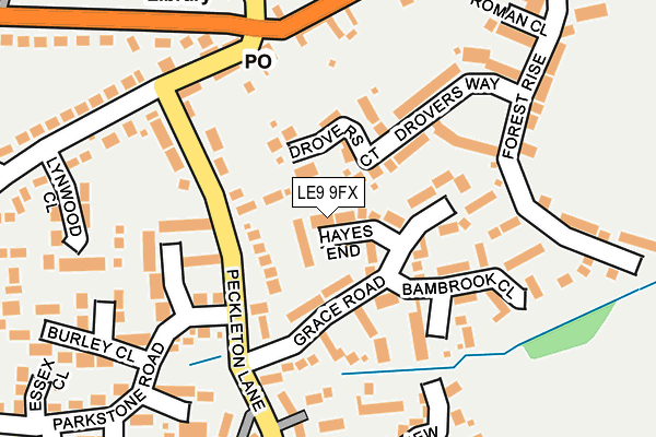 LE9 9FX map - OS OpenMap – Local (Ordnance Survey)