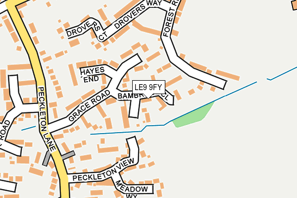 LE9 9FY map - OS OpenMap – Local (Ordnance Survey)