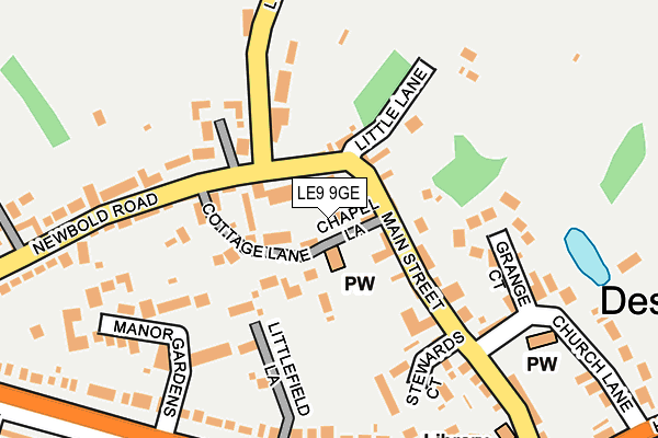 LE9 9GE map - OS OpenMap – Local (Ordnance Survey)