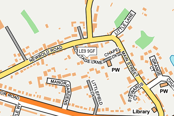 LE9 9GF map - OS OpenMap – Local (Ordnance Survey)