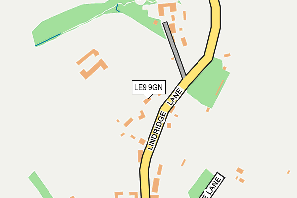 LE9 9GN map - OS OpenMap – Local (Ordnance Survey)