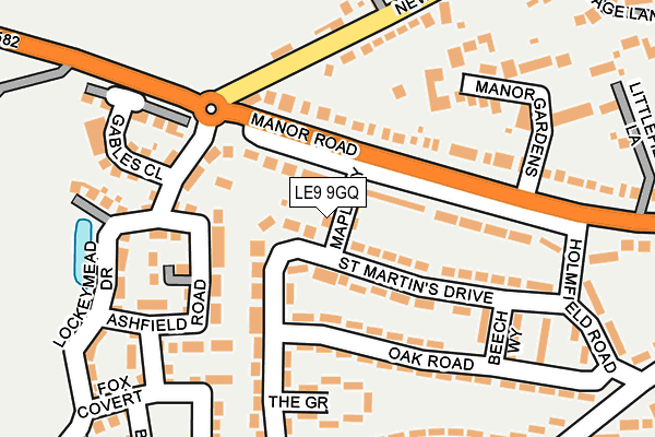 LE9 9GQ map - OS OpenMap – Local (Ordnance Survey)