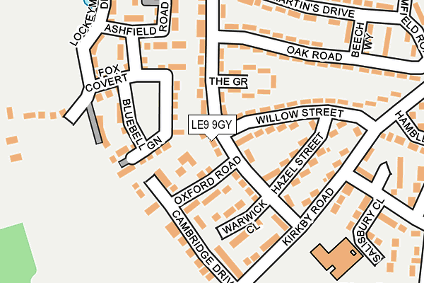 LE9 9GY map - OS OpenMap – Local (Ordnance Survey)