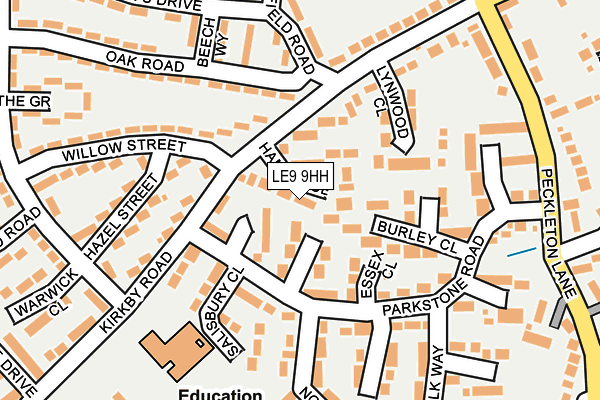 LE9 9HH map - OS OpenMap – Local (Ordnance Survey)