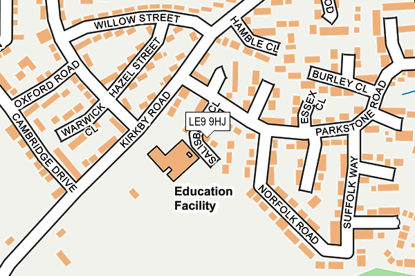 LE9 9HJ map - OS OpenMap – Local (Ordnance Survey)