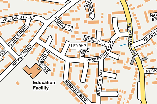 LE9 9HP map - OS OpenMap – Local (Ordnance Survey)