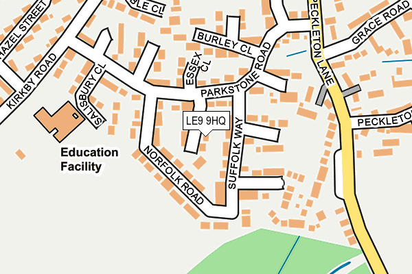 LE9 9HQ map - OS OpenMap – Local (Ordnance Survey)