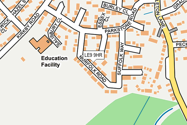 LE9 9HR map - OS OpenMap – Local (Ordnance Survey)