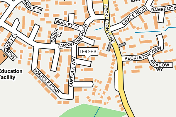 LE9 9HS map - OS OpenMap – Local (Ordnance Survey)