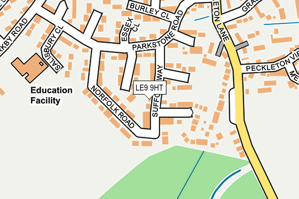 LE9 9HT map - OS OpenMap – Local (Ordnance Survey)