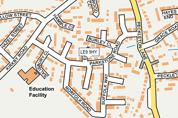 LE9 9HY map - OS OpenMap – Local (Ordnance Survey)