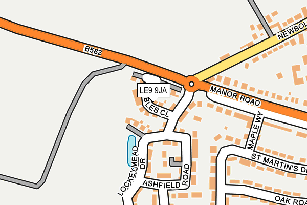 LE9 9JA map - OS OpenMap – Local (Ordnance Survey)