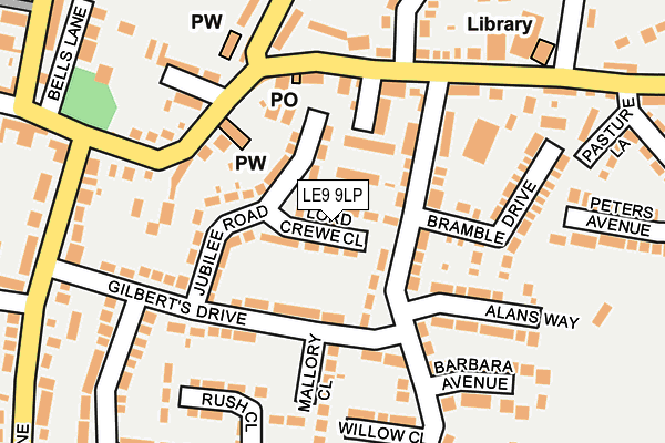 LE9 9LP map - OS OpenMap – Local (Ordnance Survey)
