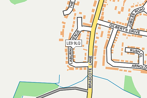 LE9 9LQ map - OS OpenMap – Local (Ordnance Survey)