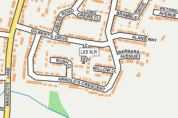 LE9 9LR map - OS OpenMap – Local (Ordnance Survey)