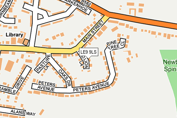 LE9 9LS map - OS OpenMap – Local (Ordnance Survey)