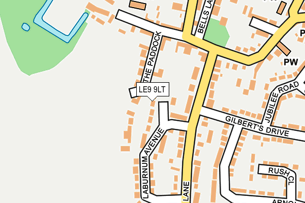 LE9 9LT map - OS OpenMap – Local (Ordnance Survey)