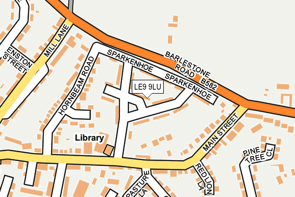 LE9 9LU map - OS OpenMap – Local (Ordnance Survey)