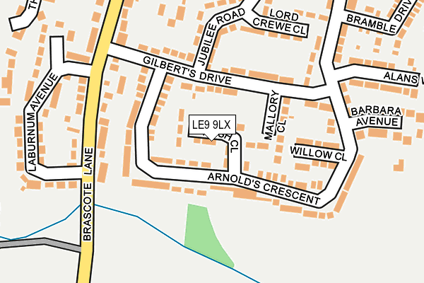 LE9 9LX map - OS OpenMap – Local (Ordnance Survey)