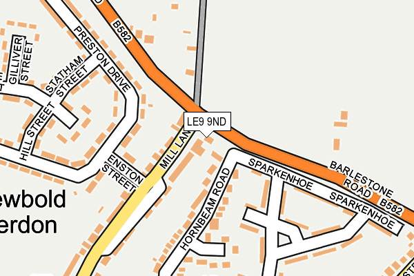 LE9 9ND map - OS OpenMap – Local (Ordnance Survey)