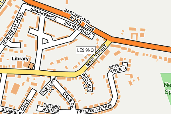 LE9 9NQ map - OS OpenMap – Local (Ordnance Survey)