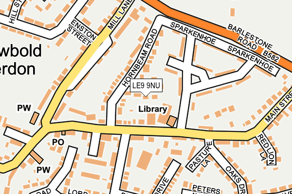 LE9 9NU map - OS OpenMap – Local (Ordnance Survey)