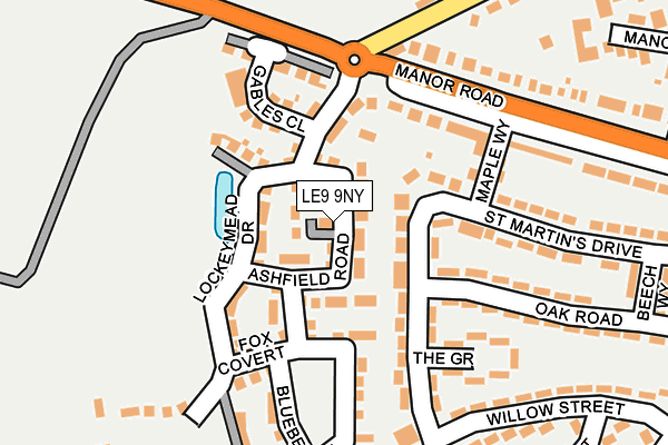 LE9 9NY map - OS OpenMap – Local (Ordnance Survey)