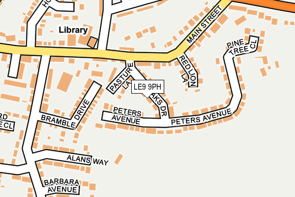 LE9 9PH map - OS OpenMap – Local (Ordnance Survey)