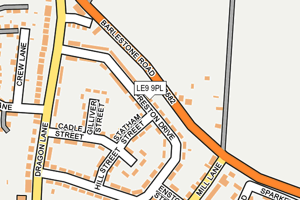 LE9 9PL map - OS OpenMap – Local (Ordnance Survey)