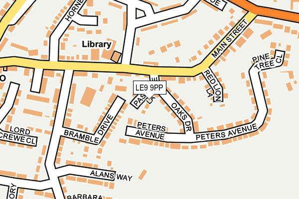 LE9 9PP map - OS OpenMap – Local (Ordnance Survey)