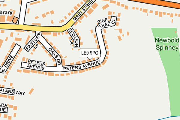 LE9 9PQ map - OS OpenMap – Local (Ordnance Survey)