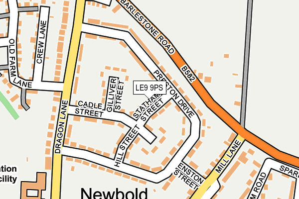 LE9 9PS map - OS OpenMap – Local (Ordnance Survey)