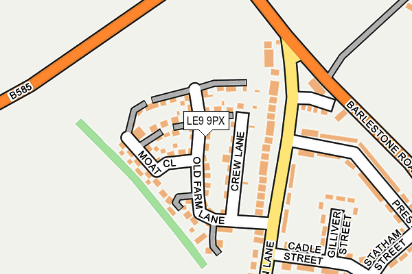LE9 9PX map - OS OpenMap – Local (Ordnance Survey)