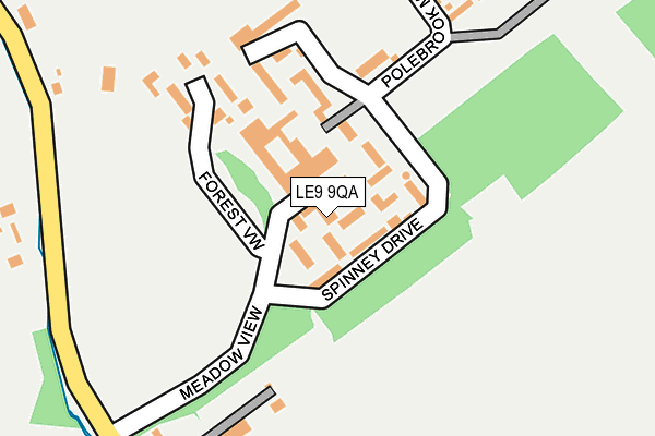 LE9 9QA map - OS OpenMap – Local (Ordnance Survey)
