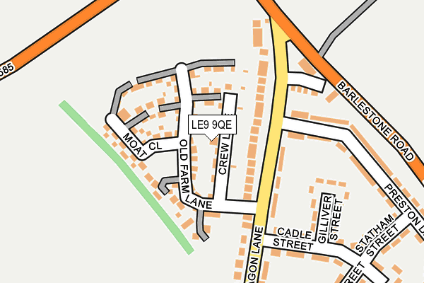 LE9 9QE map - OS OpenMap – Local (Ordnance Survey)