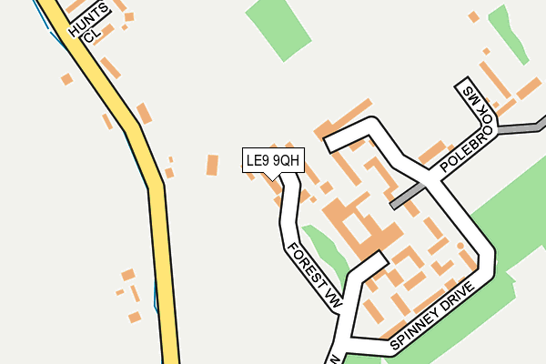 LE9 9QH map - OS OpenMap – Local (Ordnance Survey)