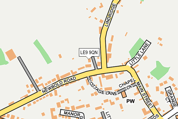 LE9 9QN map - OS OpenMap – Local (Ordnance Survey)